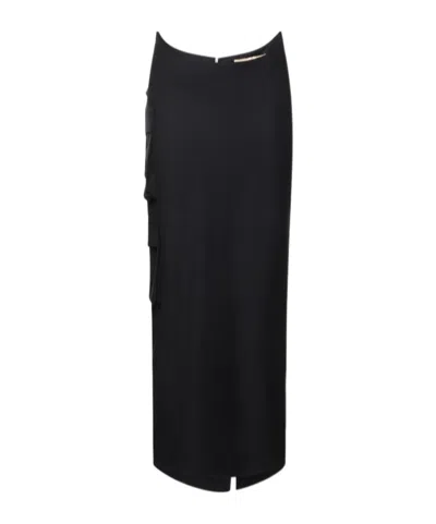 Aya Muse A Mid-length Half-length Skirt In Black