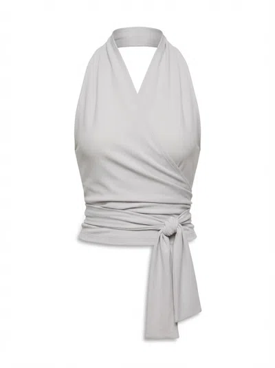 Aya Muse Aelir V-neck Top In White