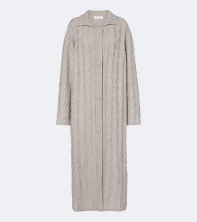 Aya Muse Alia Wool And Alpaca-blend Cardigan In Grey