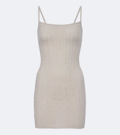 Aya Muse Alia Wool And Alpaca-blend Minidress In Grey