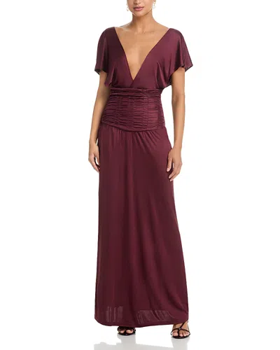 Aya Muse Anara Smocked Dress In Brown