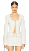 Aya Muse Apure Buckle-fastening Jacket In White