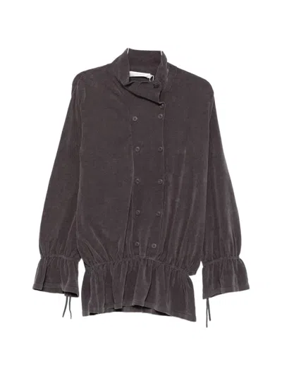 Aya Muse Ara Double-breasted Mini Dress In Brown