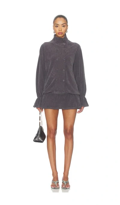 Aya Muse Ara Double-breasted Mini Dress In Brown