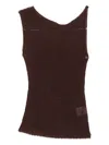 Aya Muse Asymmetric Vest In Brown