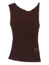 Aya Muse Asymmetric Vest In Brown