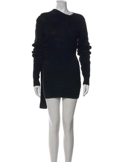 Pre-owned Aya Muse Asymmetrical Mini Dress W/ Tags In Black