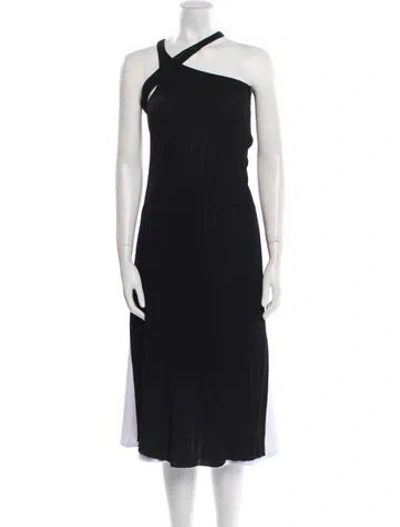 Pre-owned Aya Muse Asymmetrical Sleeveless Tunic In Black