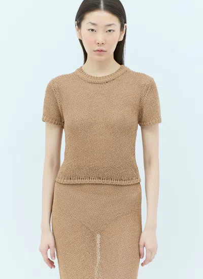 Aya Muse Atele Knit T-shirt In Brown
