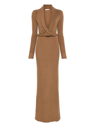 Aya Muse Aure Maxi Dress In Brown