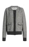 Aya Muse Avel Wool; Cashmere And Silk Cardigan In Gray