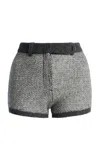 Aya Muse Avel Wool; Cashmere And Silk Shorts In Black