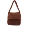 Aya Muse Textured Shoulder Bag In Brown