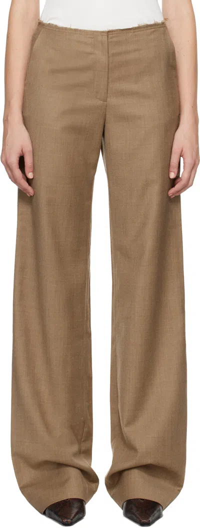 Aya Muse Beige Nai Trousers In Taupe