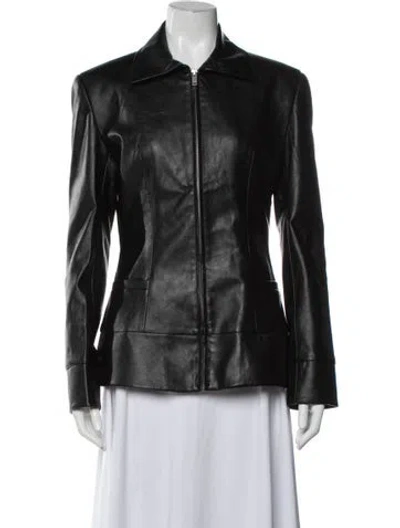 Pre-owned Aya Muse Biker Jacket W/ Tags In Black
