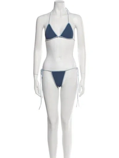 Pre-owned Aya Muse Bikini In Blue
