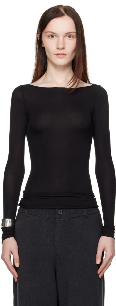 Aya Muse Black Boatneck T-shirt