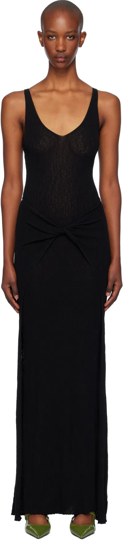 Aya Muse Black Grus Maxi Dress