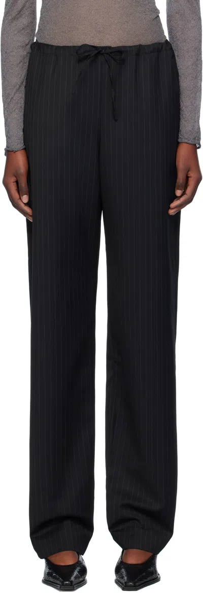 Aya Muse Black Palo Trousers In Charcoal