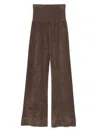 Aya Muse Knitted Trousers - Women's - Viscose/nylon In Brown