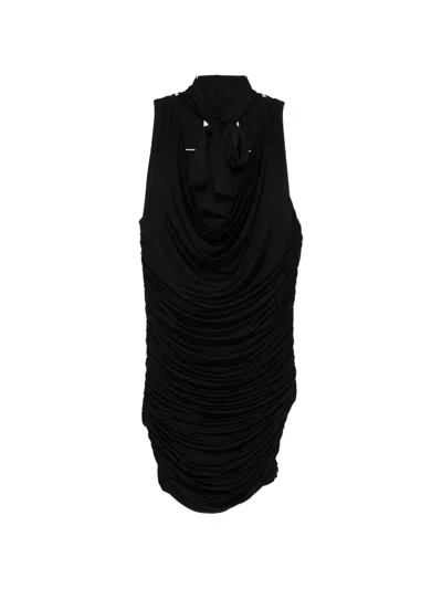 Aya Muse Brise Tie Draped Dress In Black