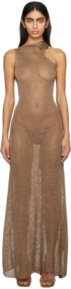 Aya Muse Brown Tera Maxi Dress In Mocha