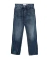 Aya Muse Straight Jeans With Buckle Clothing In Blue