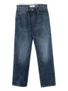 Aya Muse Straight Jeans With Buckle Clothing In Multi