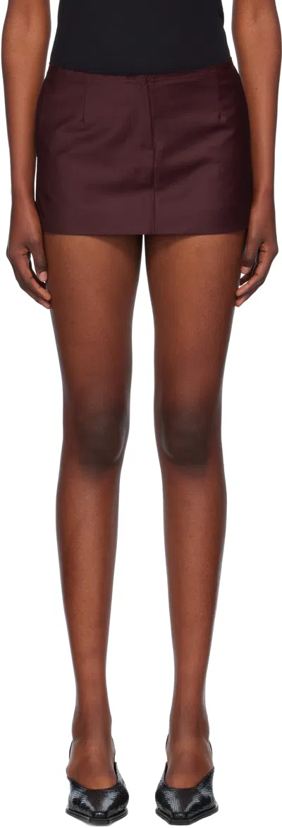 Aya Muse Burgundy Salas Miniskirt