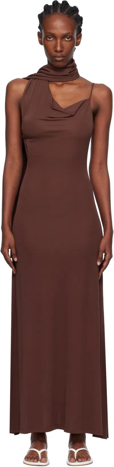 Aya Muse Burgundy Wisp Maxi Dress