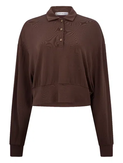 Aya Muse Buttoned Polo Top In Multi