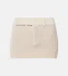 Aya Muse Caeli Cotton-blend Miniskirt In Beige