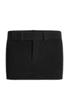 Aya Muse Caeli Knit Cotton-blend Mini Skirt In Black