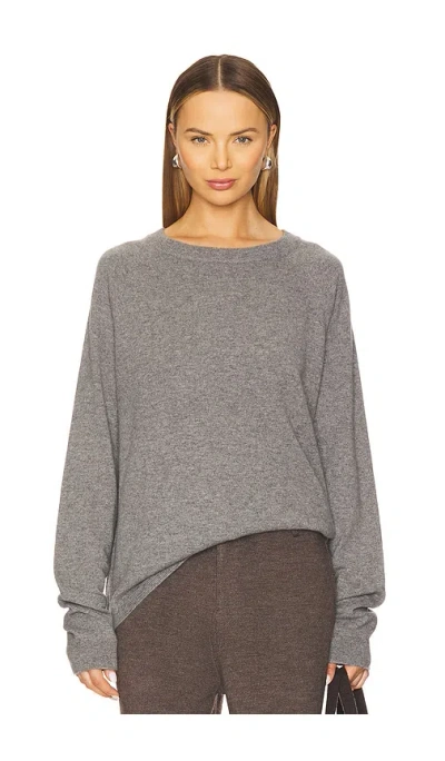 Aya Muse Cashmere Long Sleeve T-shirt In 深灰色