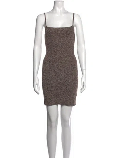 Pre-owned Aya Muse Cashmere Mini Dress In Brown