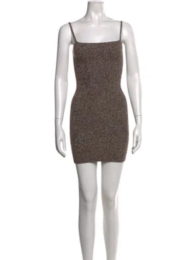 Pre-owned Aya Muse Cashmere Mini Dress W/ Tags In Brown