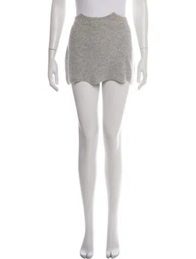 Pre-owned Aya Muse Cashmere Mini Skirt In Red