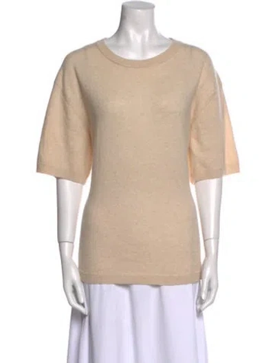 Pre-owned Aya Muse Cashmere Scoop Neck Sweater In Neutral