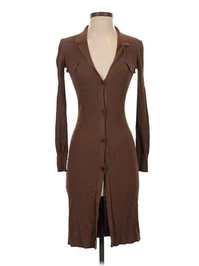 Pre-owned Aya Muse Casual Dress In Brown