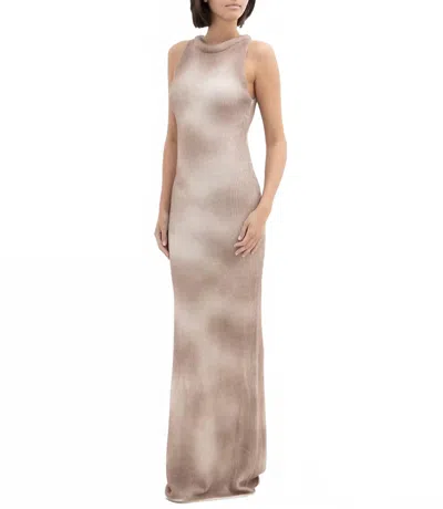 Aya Muse Celes Dress In Plum White In Multi