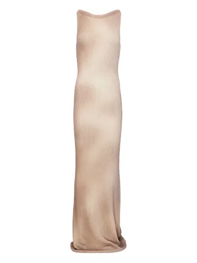 Aya Muse Celes Ombre-motif Maxi Dress In Neutral