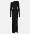 Aya Muse Ciro Silk-blend Maxi Dress In Black