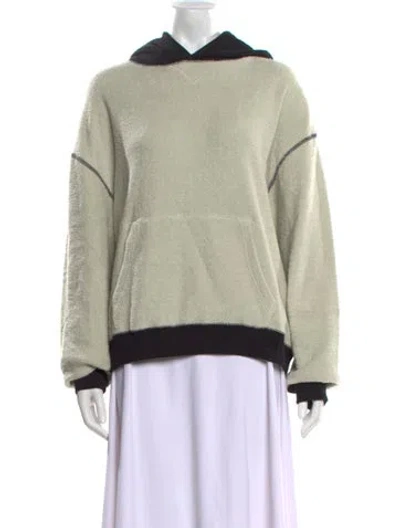 Pre-owned Aya Muse Colorblock Pattern Crew Neck Hoodie W/ Tags In Neutral