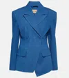 Aya Muse Cosa Denim Blazer In Blue