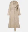 Aya Muse Cotton Gabardine Trench Coat In Brown