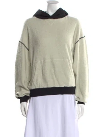 Pre-owned Aya Muse Cowl Neck Long Sleeve Sweatshirt In Neutral