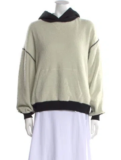 Pre-owned Aya Muse Cowl Neck Long Sleeve Sweatshirt In Neutral