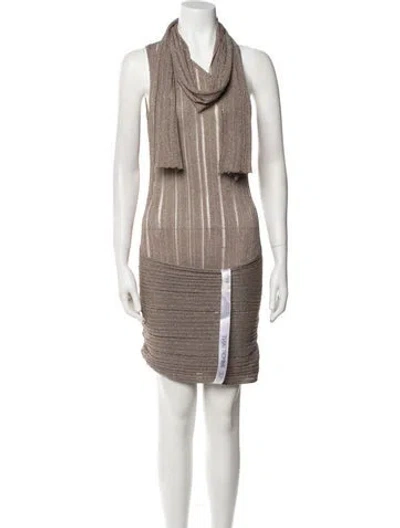 Pre-owned Aya Muse Cowl Neck Mini Dress W/ Tags