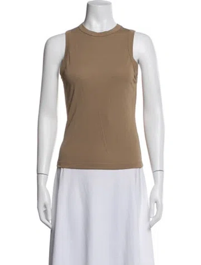Pre-owned Aya Muse Crew Neck Sleeveless Top W/ Tags In Neutrals