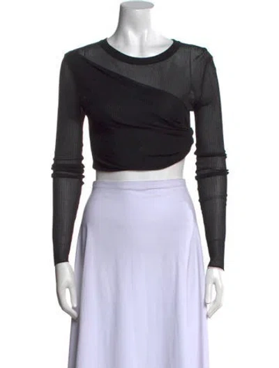 Pre-owned Aya Muse Crew Neck Sweater In Black